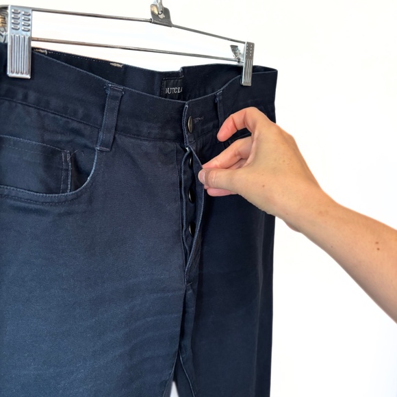 Outclass Toronto Navy Cotton Button Fly Pants Size 30 - Picture 4 of 8